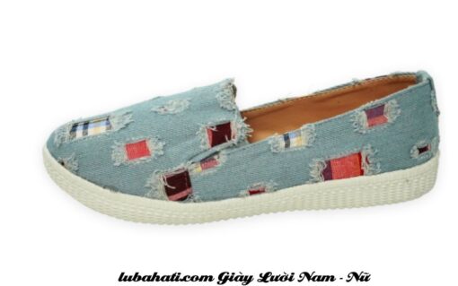 Giày Lười Nữ Slip On Vải Đế Bằng Mềm Mại Thoải Mái Thoáng Khí